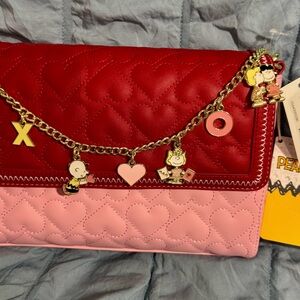 Loungefly PENUTS Red and Pink Quilted Women's Bag
